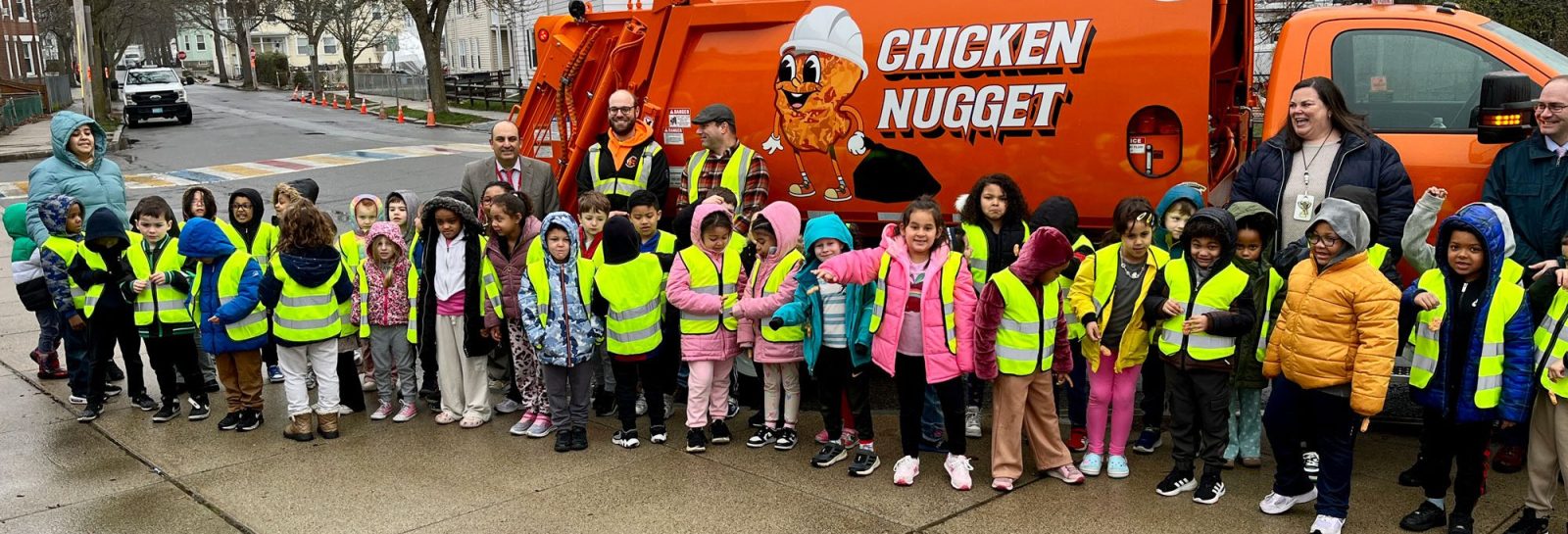 Saltonstall Kindergarteners Name Salem's Newest Garbage Truck